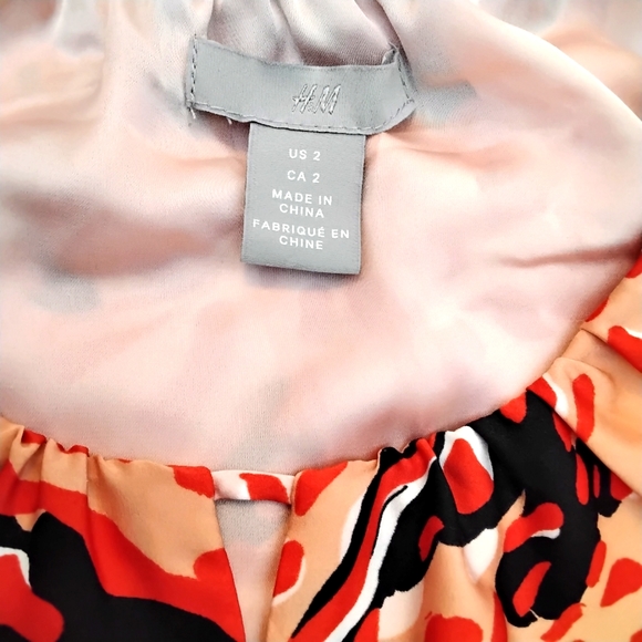 H&M Orange/Red, Peach, Black & White Maxi Dress - 2 - Picture 7 of 8